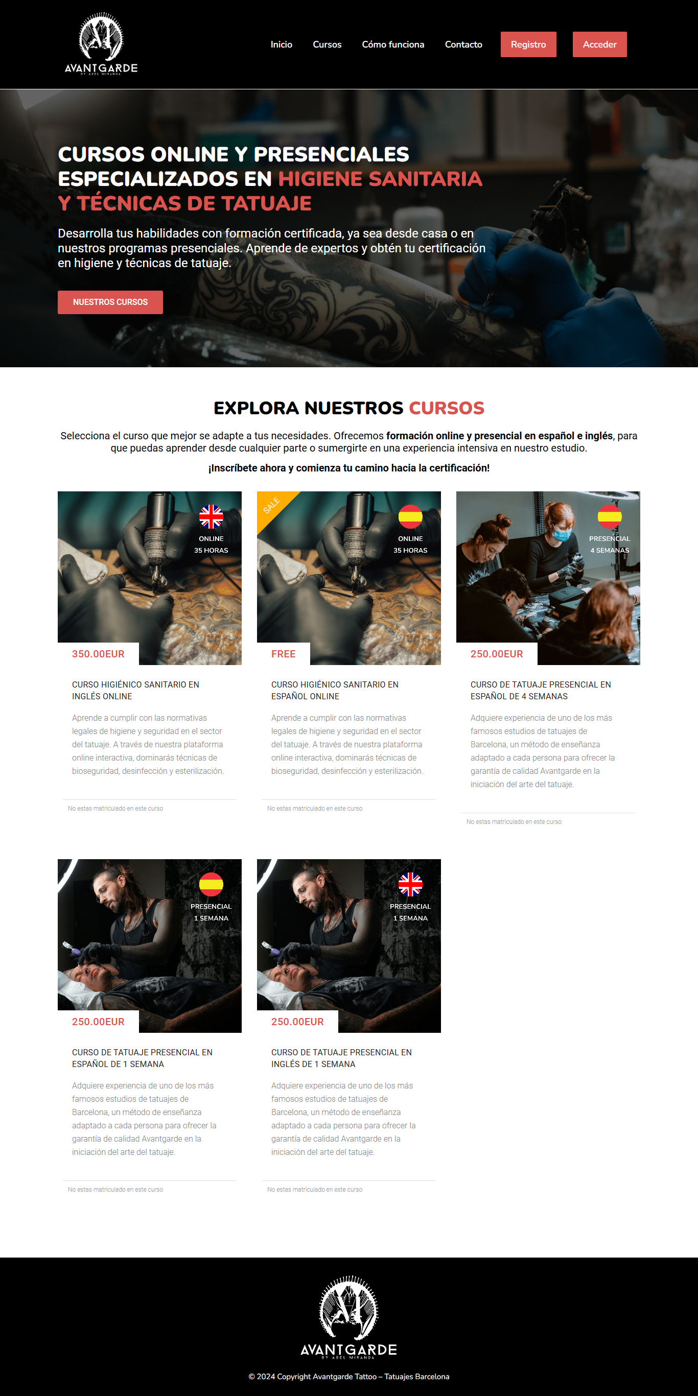 Homepage de la página web Bivento Viajes